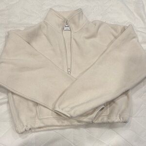 TNA Off-White Fleece Quarter-Zip